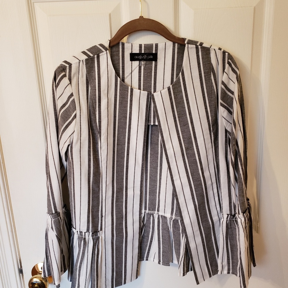 Gray/white strips jacket